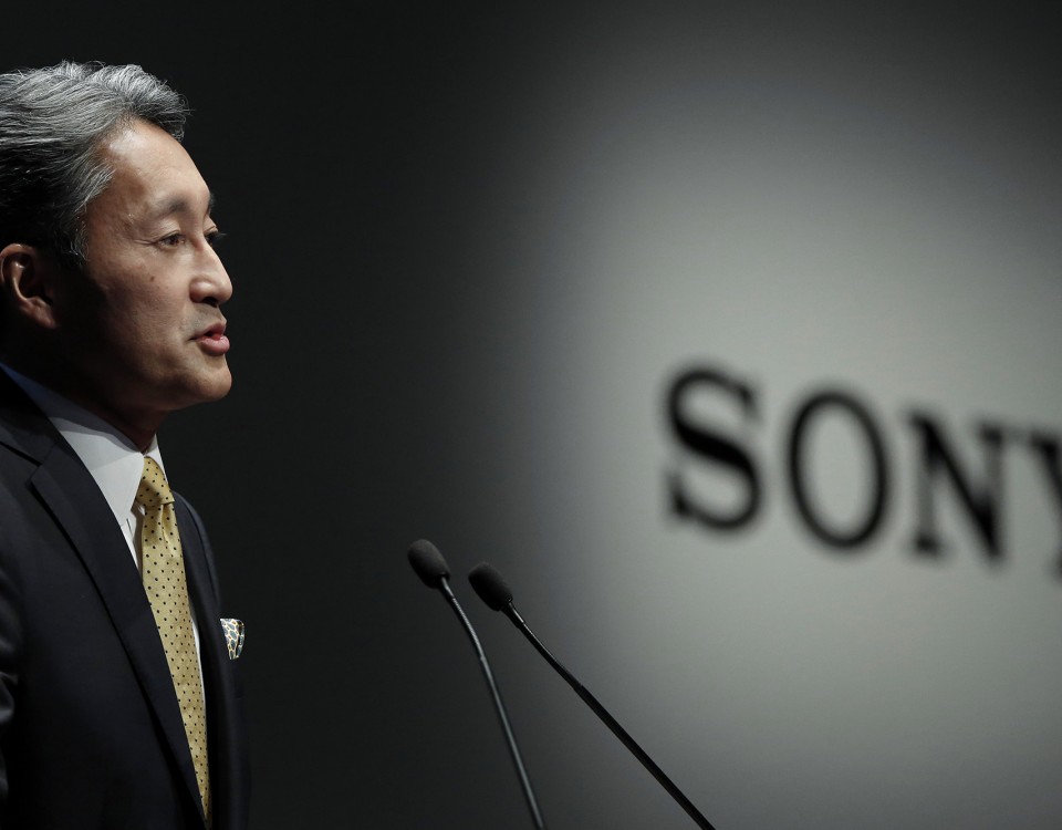 Kazuo Hirai, president and chief executive officer of Sony Corp., speaks during a news conference in Tokyo, Japan, on Wednesday, Feb. 18, 2015. Sony forecast a surge in operating earnings by fiscal 2017 as Hirai drives the company's turnaround with games, image sensors and entertainment. Photographer: Kiyoshi Ota/Bloomberg *** Local Caption *** Kazuo Hirai